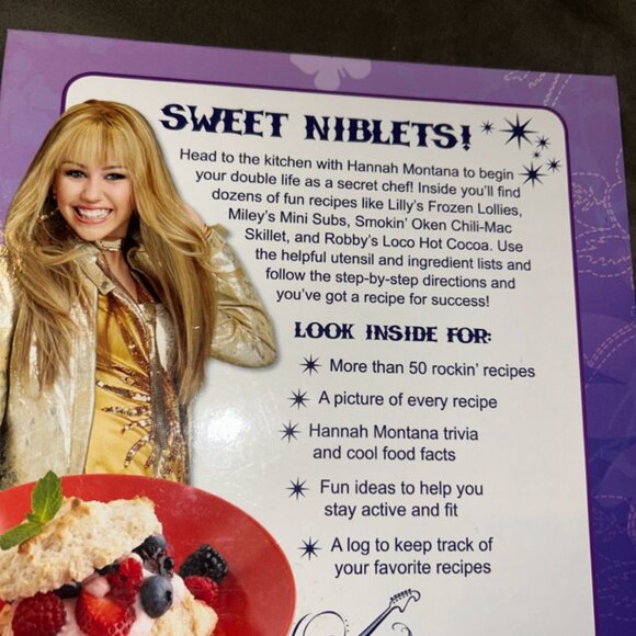 SOLD Hannah Montana: Sweet Niblets Cook / Recipe Book 2008 Vintage Disney Channe - Picture 6 of 7